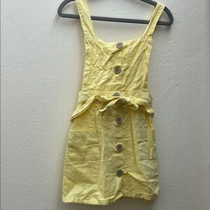 Babidu Yellow Button-Front Dress